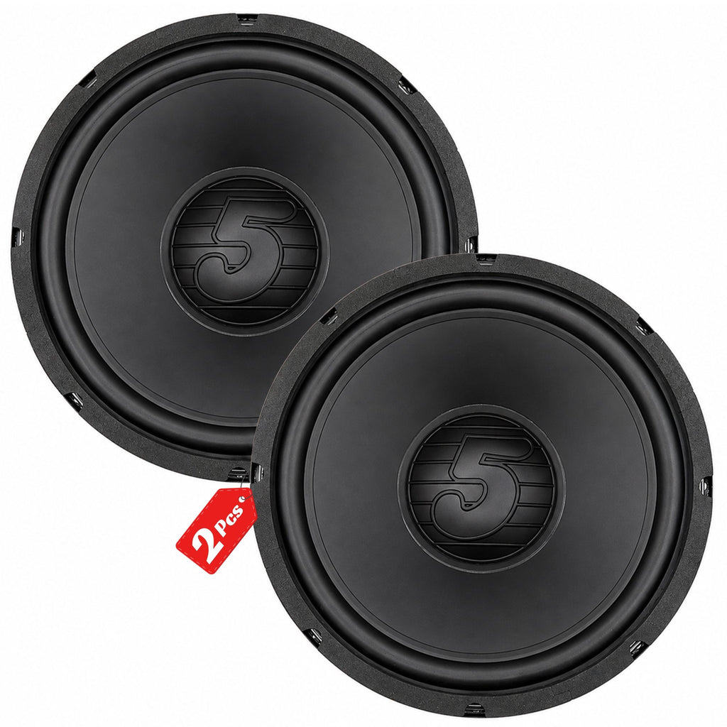 5 Core 12 Inch Car Subwoofer 4 Ohm Audio Speaker Replacement Woofer Driver PAIR