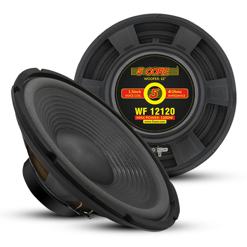 5 Core 12 Inch Car Subwoofer 4 Ohm Audio Speaker Replacement Woofer Driver