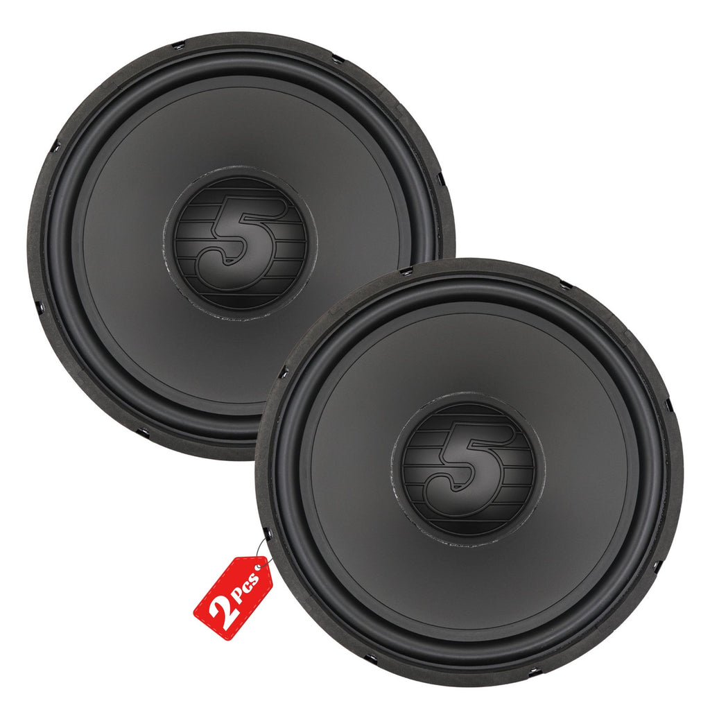 5 Core 15 Inch Car Subwoofer 4 Ohm Audio Speaker Replacement Woofer Driver Pair