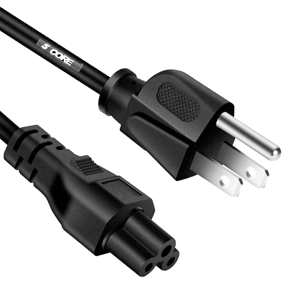 5 Core 3 Prong AC Laptop Notebook Power Cord 6Ft Universal Computer Cable