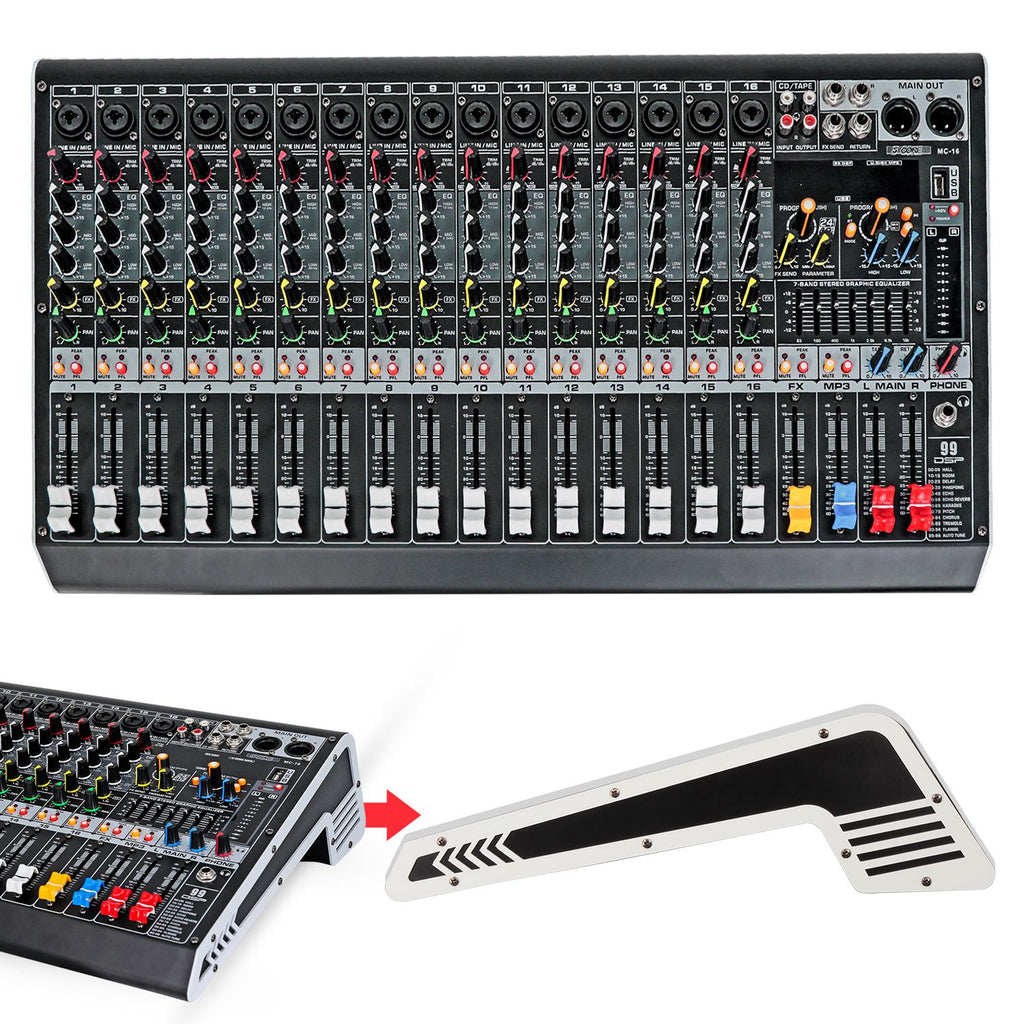 5 Core Audio Mixer 12/16/24/8 Professional Soundboard PA DJ Mixing Console