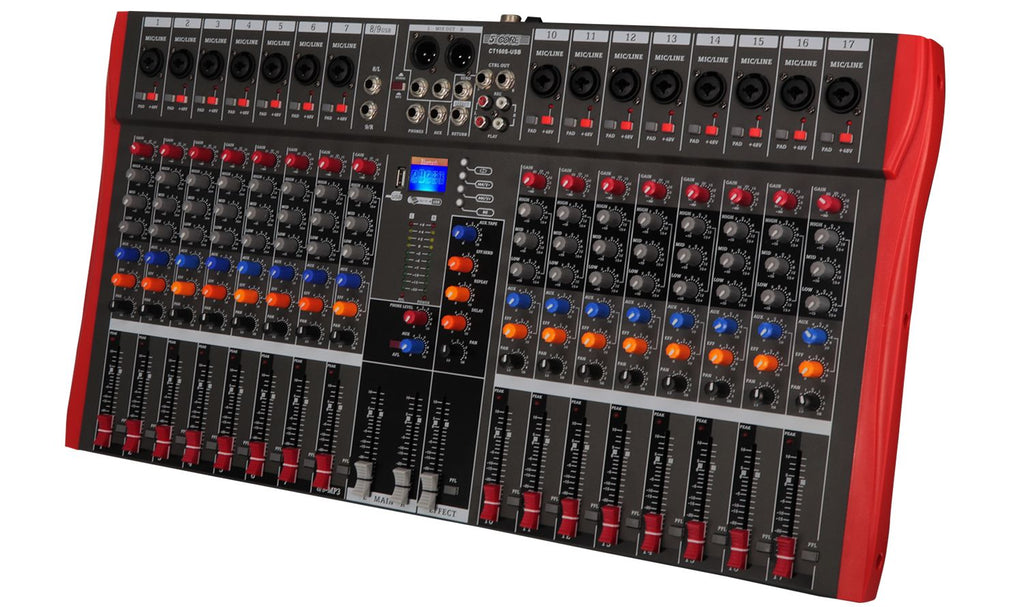 5 Core Audio Mixer DJ Sound Board w Bluetooth USB PC Recording Professional PA Analog Mixing Interface For Karaoke Singing Music Podcast Consola De Audio - MX 12CH