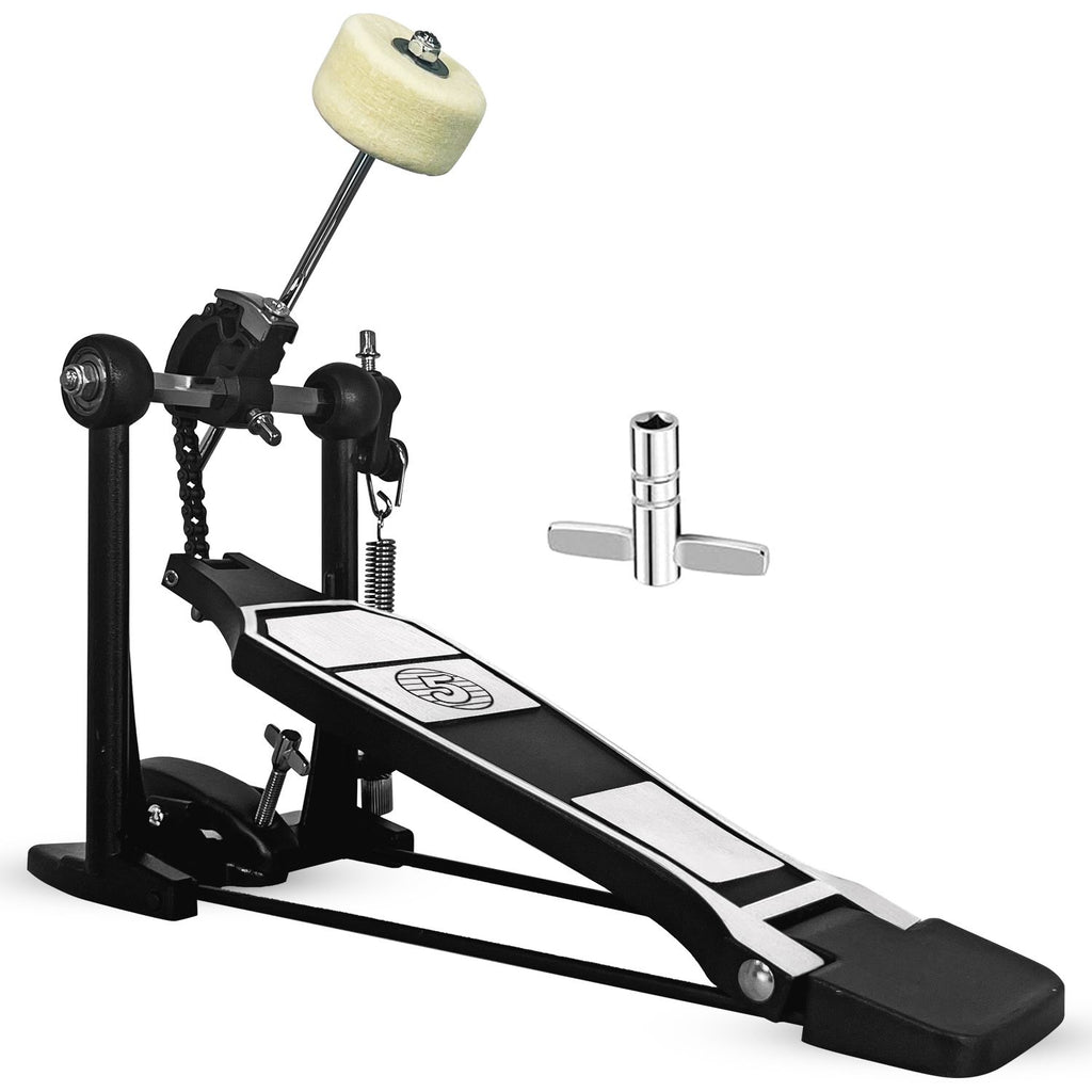 5 Core Bass Drum Pedal Mount Felt Beater Head Single/Double Chain Foot Pedal