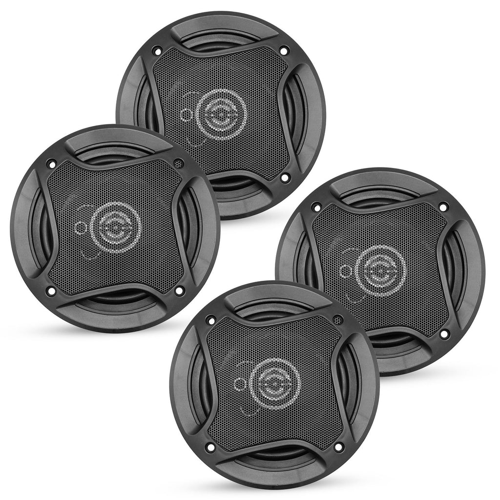 5 Core Car Audio 5.25" Coaxial Speakers 4Pcs 2 Way 350W 4Ohm w Dome Tweeters