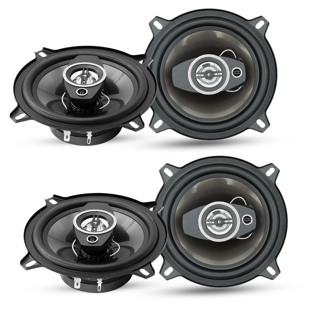 5 Core Car Audio 5.25" Coaxial Speakers 4Pcs 2 Way 350W 4Ohm w Dome Tweeters