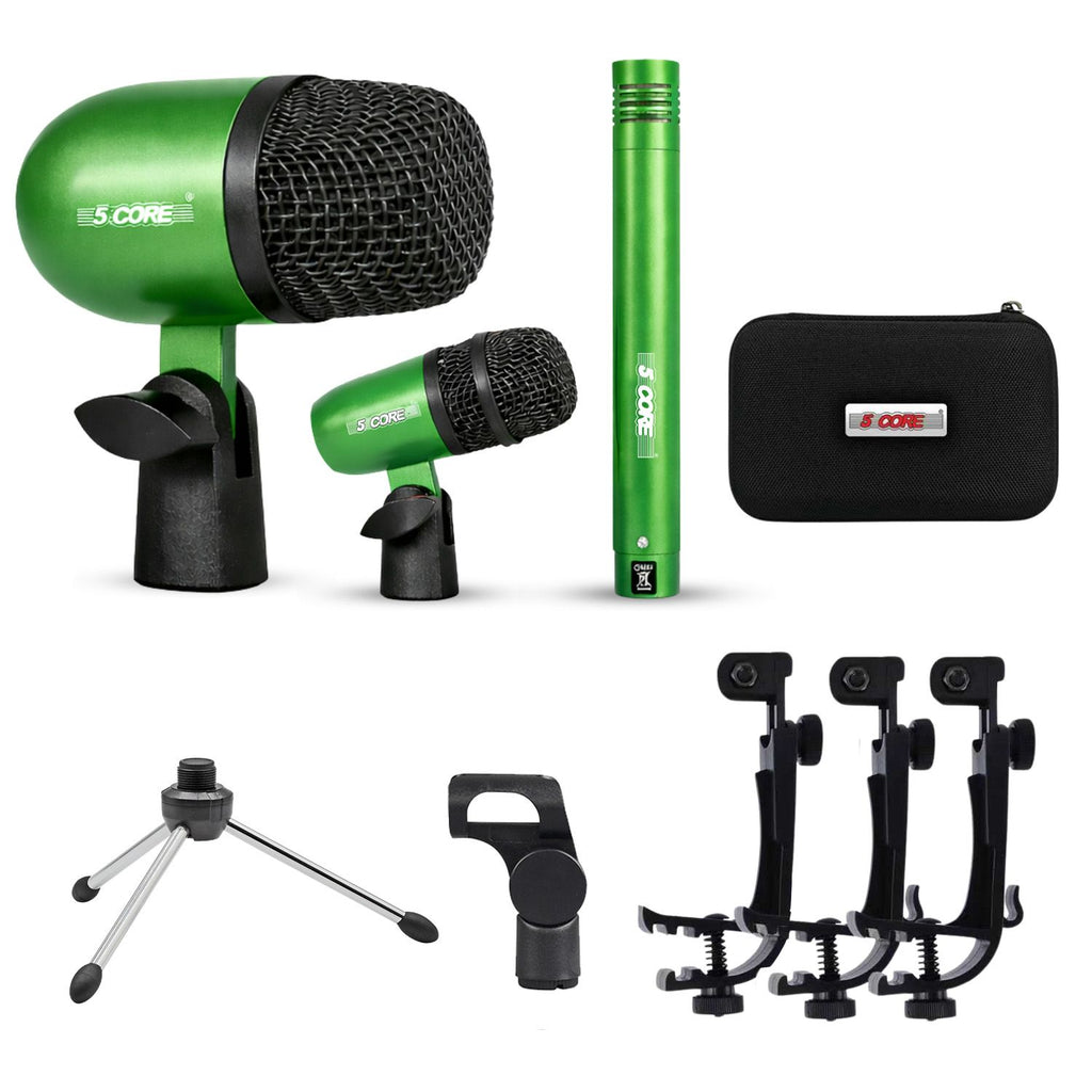 5 Core Conga Mic Snare Tom Microphone Drum Kit Condenser XLR Instrument Mics
