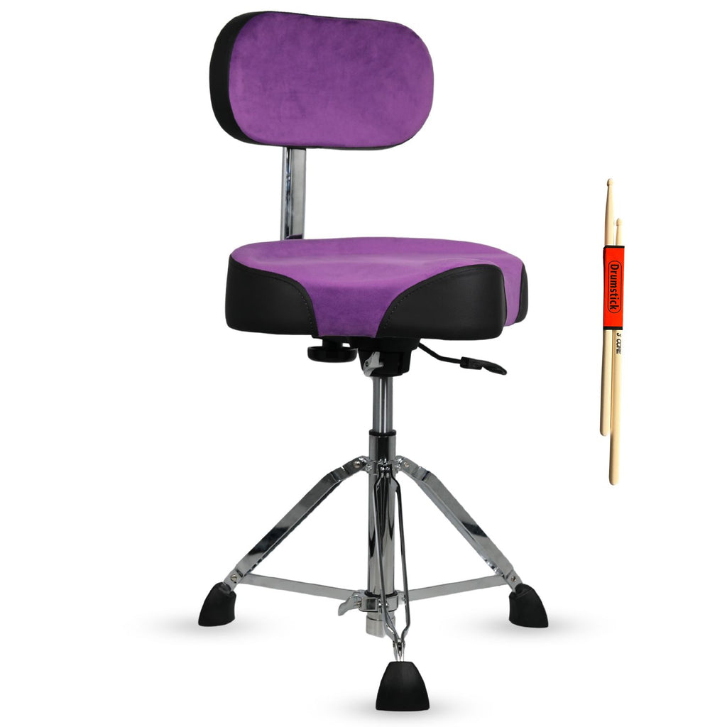 5 Core Drum Throne w Backrest 4" Padded Stool Airlift 25" Adjustable Drummer Stool 441Lb Capacity