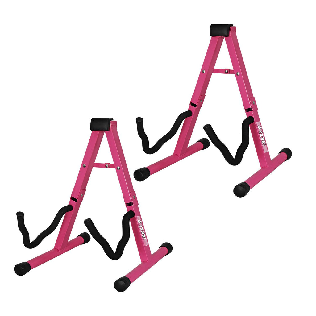 5 Core Guitar Stand 2PC A Frame w Soft Foam Arm Non Slip Rubber for Acoustic Electric Bass