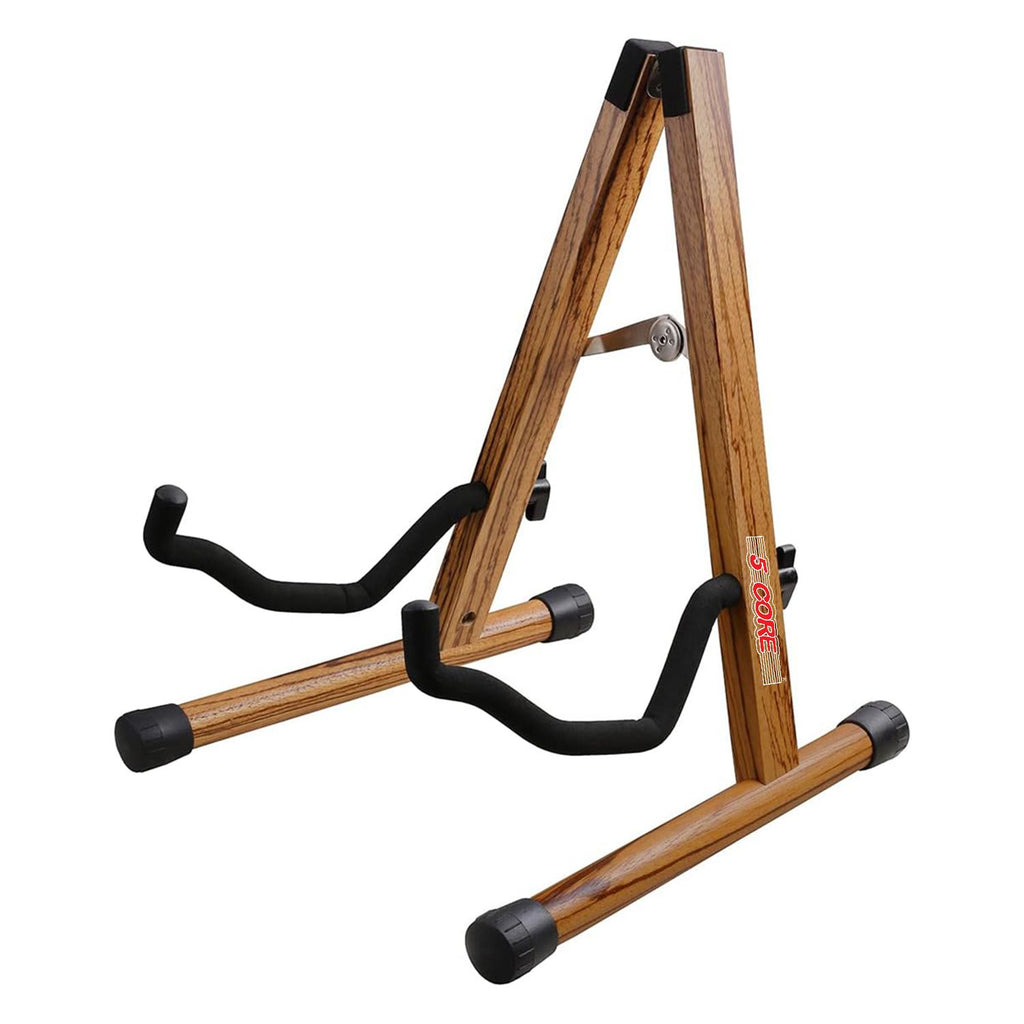 5 Core Guitar Stand A Frame w Soft Foam Arm Non Slip Rubber for Acoustic Electric Bass