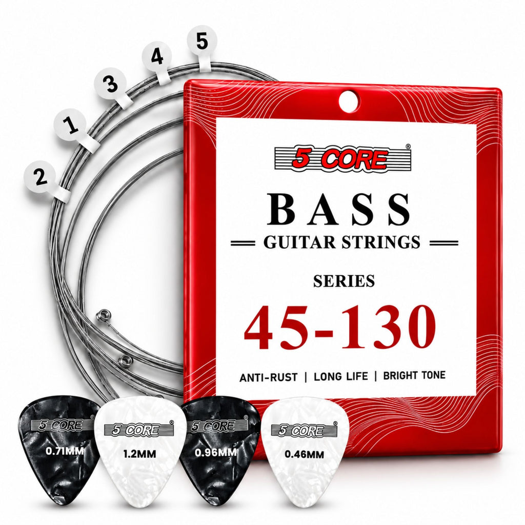 5 Core Guitar Strings 4/5/6 String Set for Acoustic Electric Bass Ukulele
