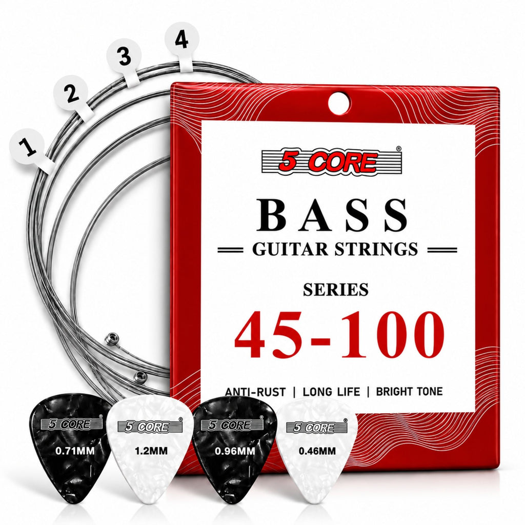 5 Core Guitar Strings 4/5/6 String Set for Acoustic Electric Bass Ukulele