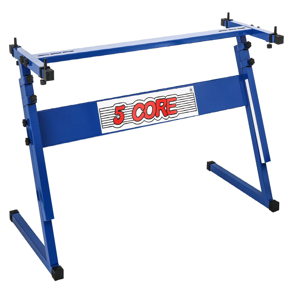5 Core Keyboard Stand Adjustable 21 - 33" Z Style Metal Electric Piano Riser 330Lb Capacity Foldable