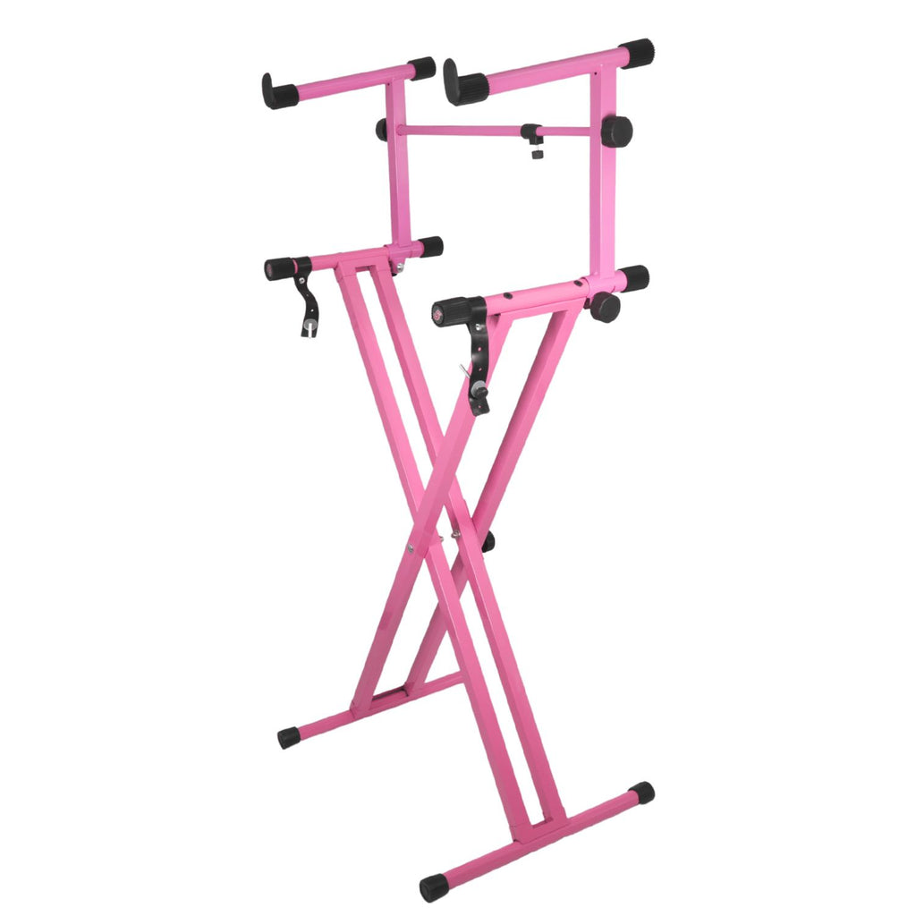 5 Core Keyboard Stand with 2 Tier Adapter Combo Adjustable X Style