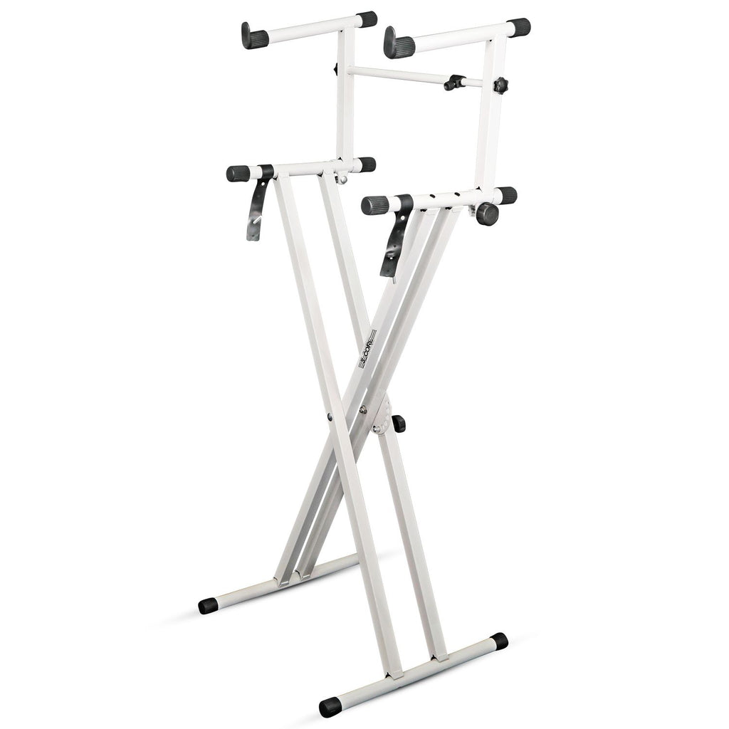 5 Core Keyboard Stand with 2 Tier Adapter Combo Adjustable X Style