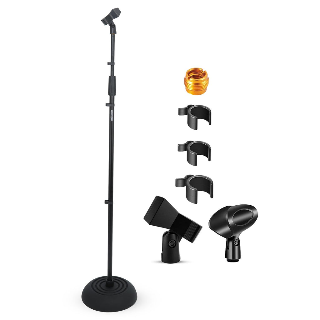 5 Core Microphone Stand Floor Standard/ Goose Neck Mic Holder Adjustable