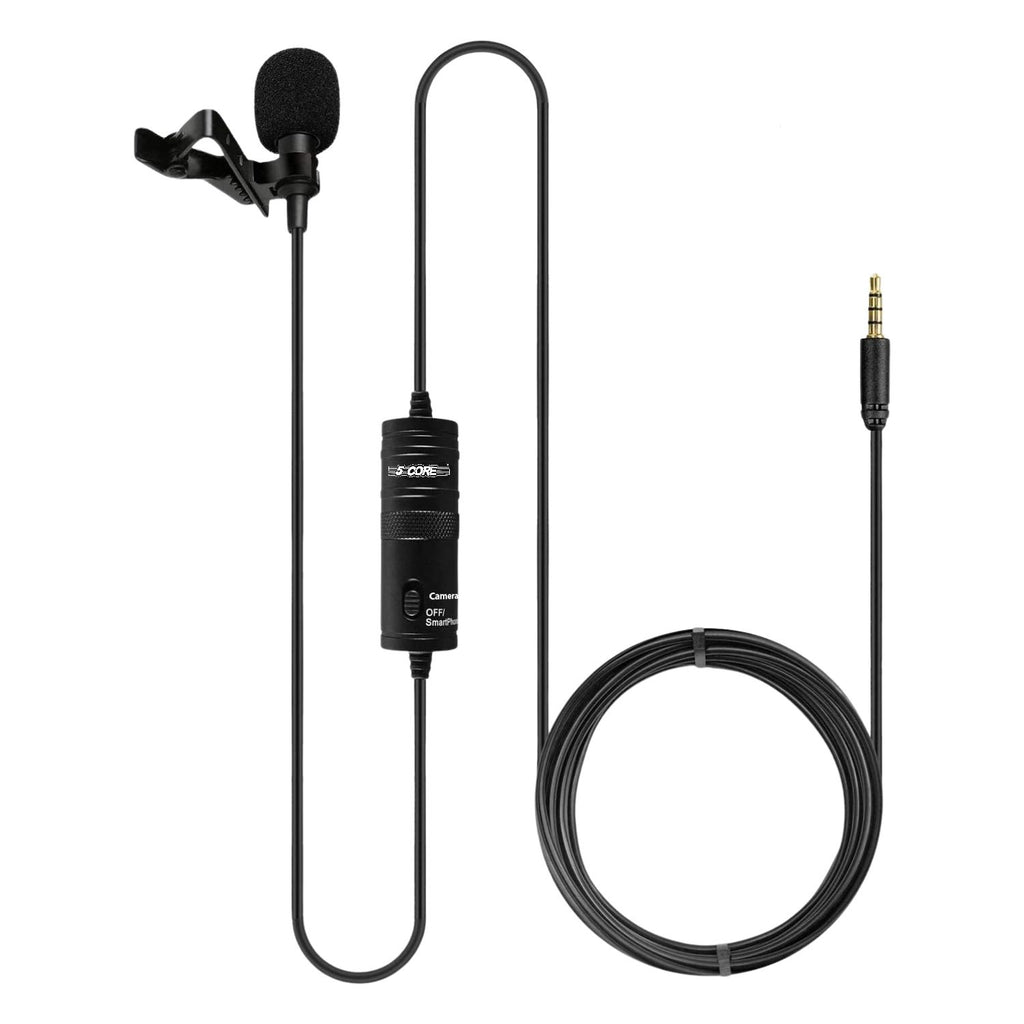 5 Core Microphone Wearable Omnidirectional Condenser Lavalier Body Mic