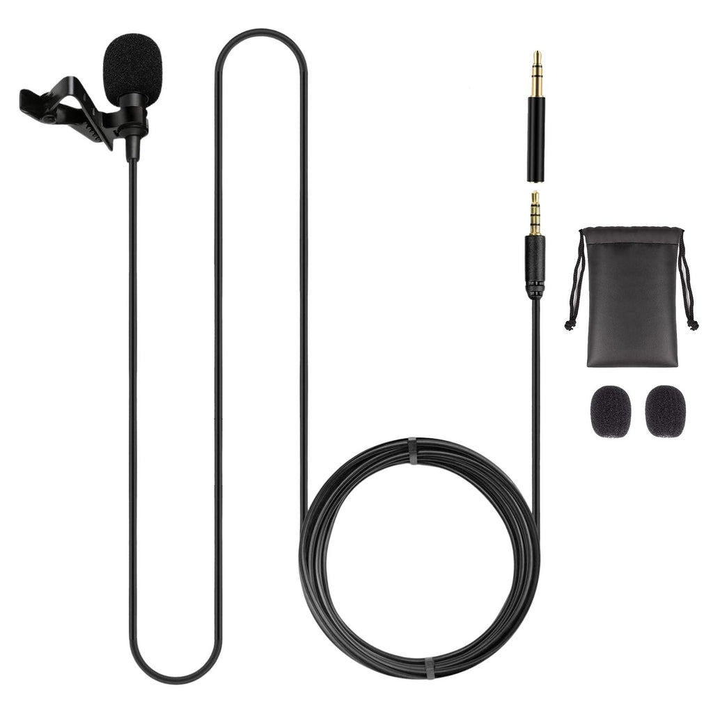 5 Core Microphone Wearable Omnidirectional Condenser Lavalier Body Mic