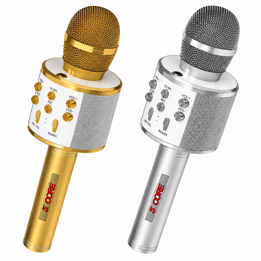 5 Core Microphone Wireless Karaoke Mic With Speaker 3 in 1 Portable Bluetooth Microfono Inalambrico