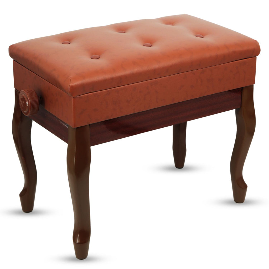 5 Core Piano Bench Wooden Height Adjustable Stool Heavy Duty Keyboard Seat with Storage