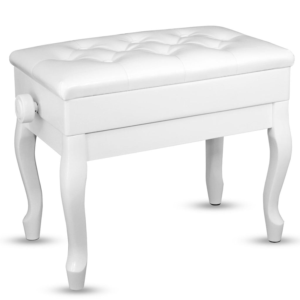 5 Core Piano Bench Wooden Height Adjustable Stool Heavy Duty Keyboard Seat with Storage