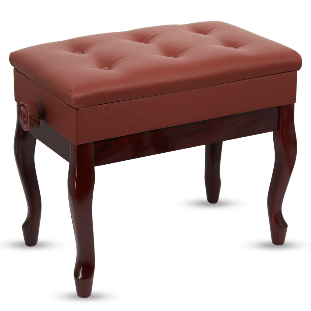 5 Core Piano Bench Wooden Height Adjustable Stool Heavy Duty Keyboard Seat with Storage