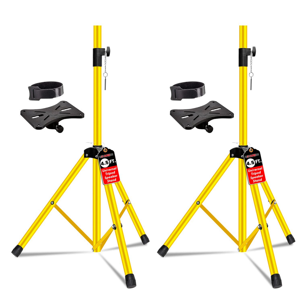 5 Core Speaker Stand Pair Adjustable 31 to 54" PA DJ Tripod Stands Heavy Duty w 35mm Insert 132 Lbs