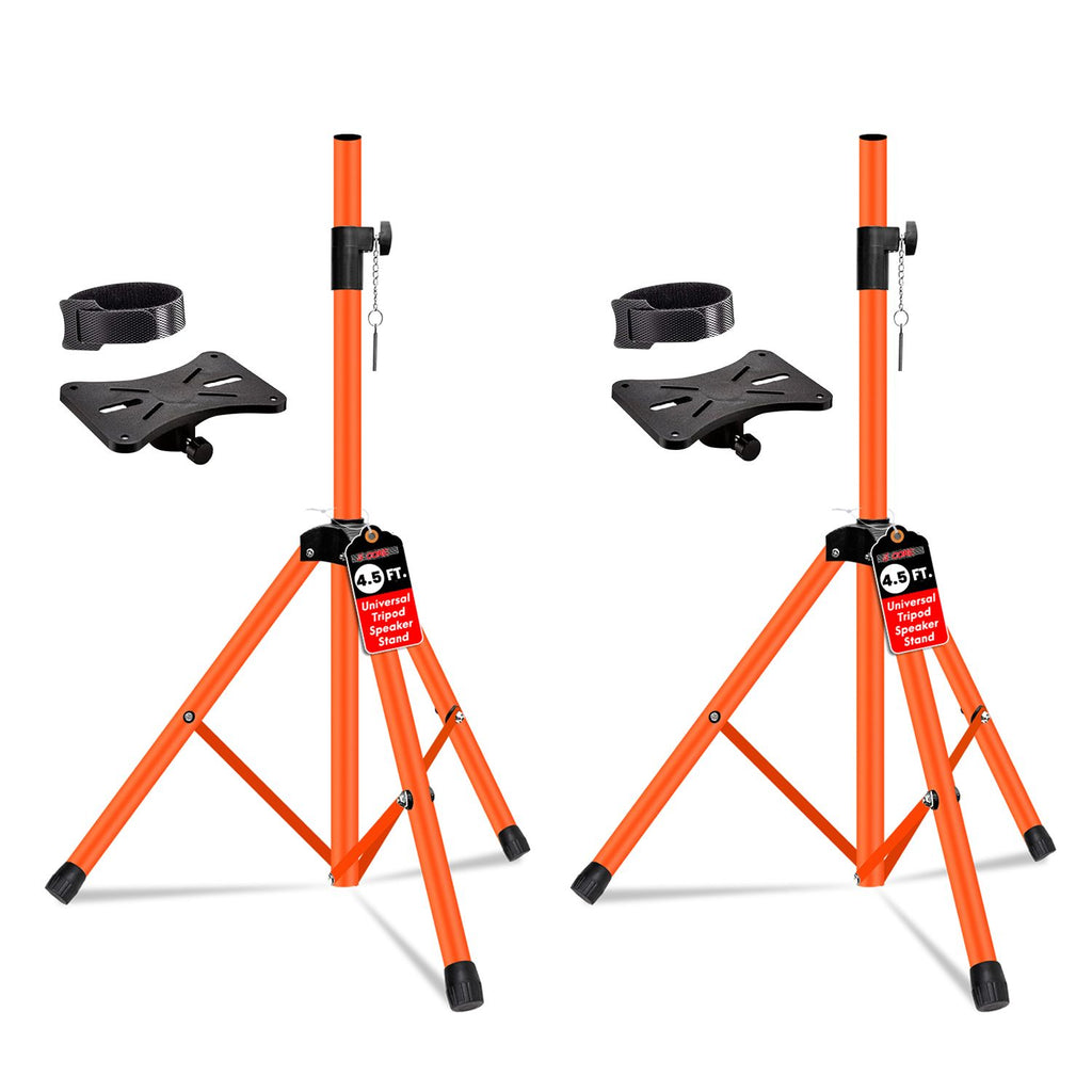 5 Core Speaker Stand Pair Adjustable 31 to 54" PA DJ Tripod Stands Heavy Duty w 35mm Insert 132 Lbs