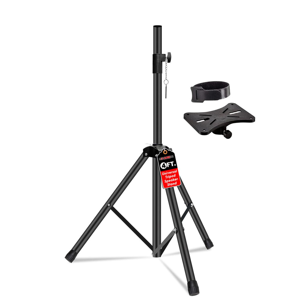 5 Core Speaker Stand Tripod Floor Adjustable Up to 48 Inch DJ Studio Monitor Stands Short Pole Mount