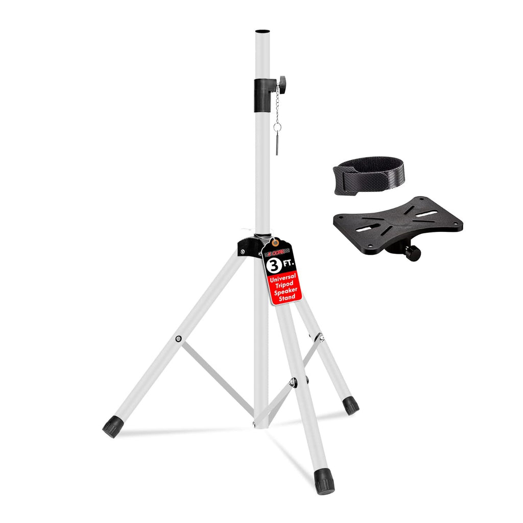 5 Core Speaker Stand Tripod Floor Heavy Duty Adjustable 24 to 36 Inch DJ Studio Short Monitor Stands Pole Mount - SS HD 3FT BLK WOB