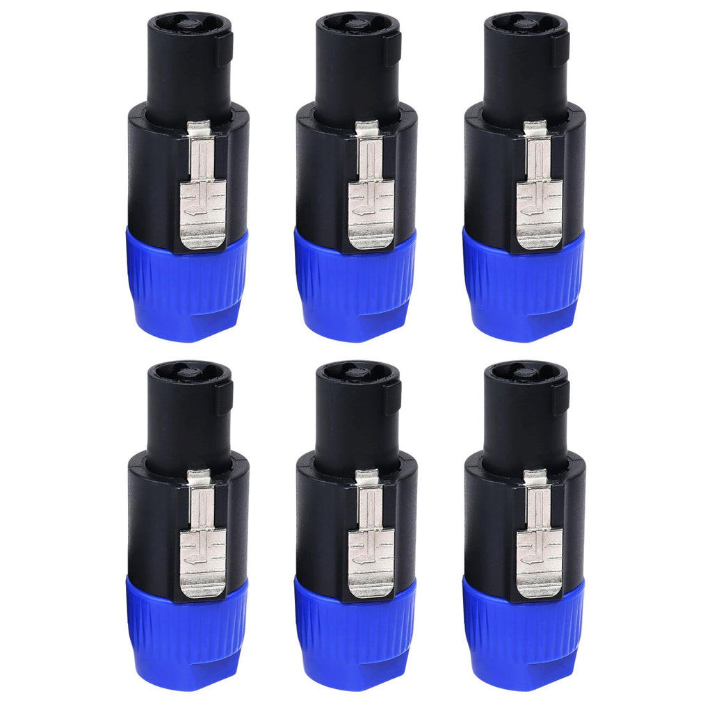 5 Core Speakon Adapter 6 Pack High Quality Audio Jack Male Audio Pin Speaker Adapter Connector