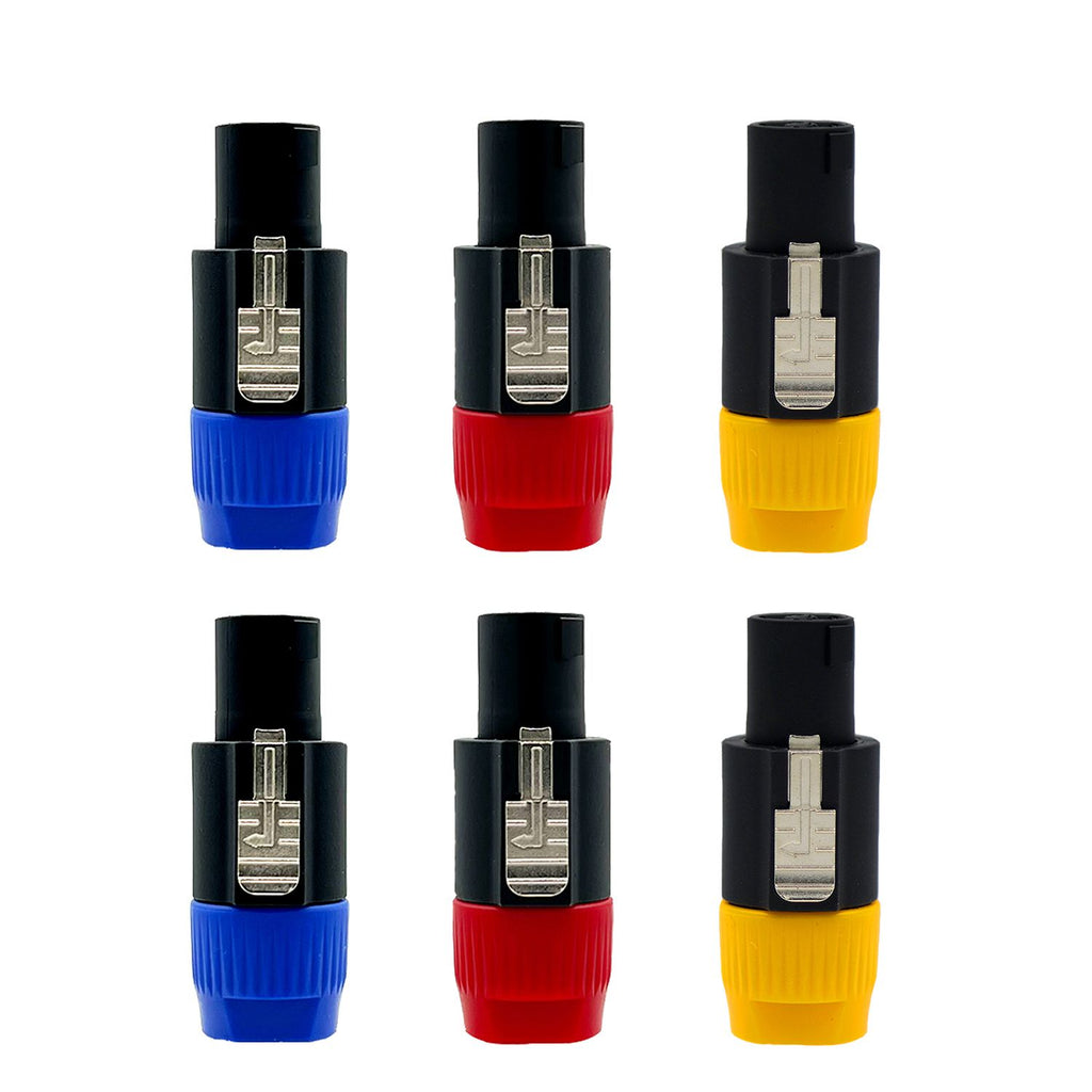 5 Core Speakon Adapter 6 Pack High Quality Audio Jack Male Audio Pin Speaker Adapter Connector