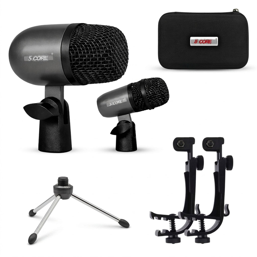5 Core Tabla Mic Indian Instrument Microphone Set for Bayan & Dayan Dholak