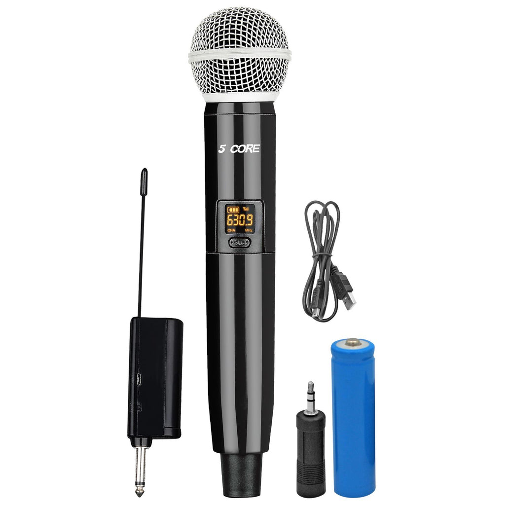 5 Core Wireless Microphone VHF Professional Handheld Microfonos Inalambricos Cordless Mic System Portable for Karaoke Singing Wedding DJ Party Speech Church - WM 1001
