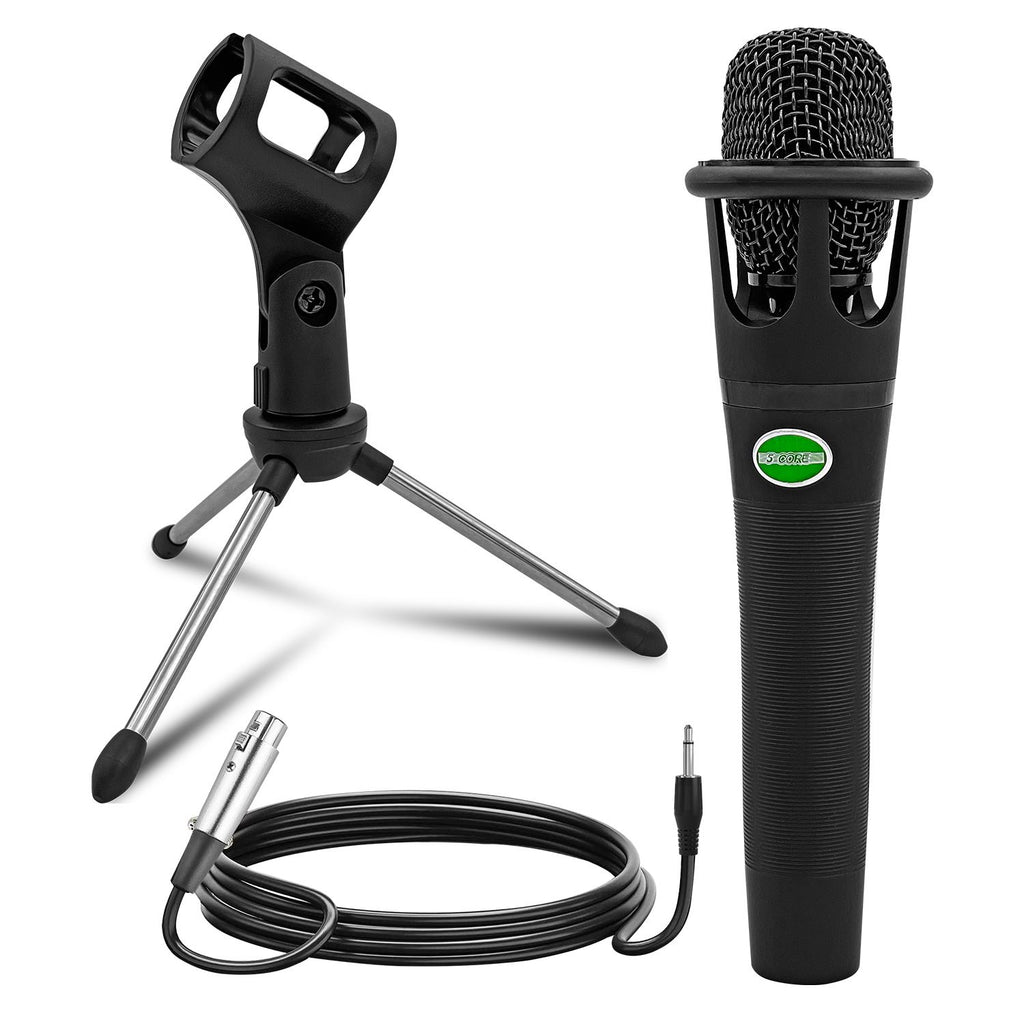 5 CORE XLR Dynamic Metal Mic Audio, Ideal for Singing, Captures Source Sound, Sturdy & Durable, Includes XLR Cable - MIC CROWN