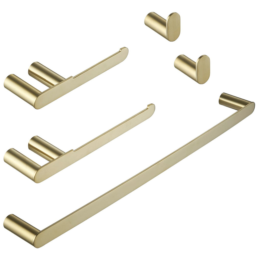 5-Piece Bath Hardware Set with Towel Bar Towel Hook Toilet Paper Holder