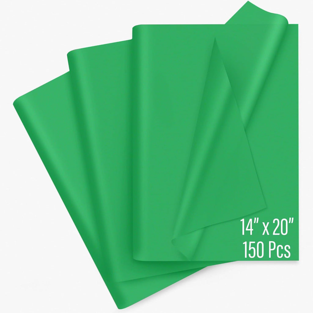 50 Sheets Green Tissue Paper for Gift Bags Bulk 14x20 Inch- Green Christmas Wrapping Paper Perfect for Christmas Gifts, S Patrick's Day, Birthday, DIY, Bouquet, Holiday & Xmas Decorations