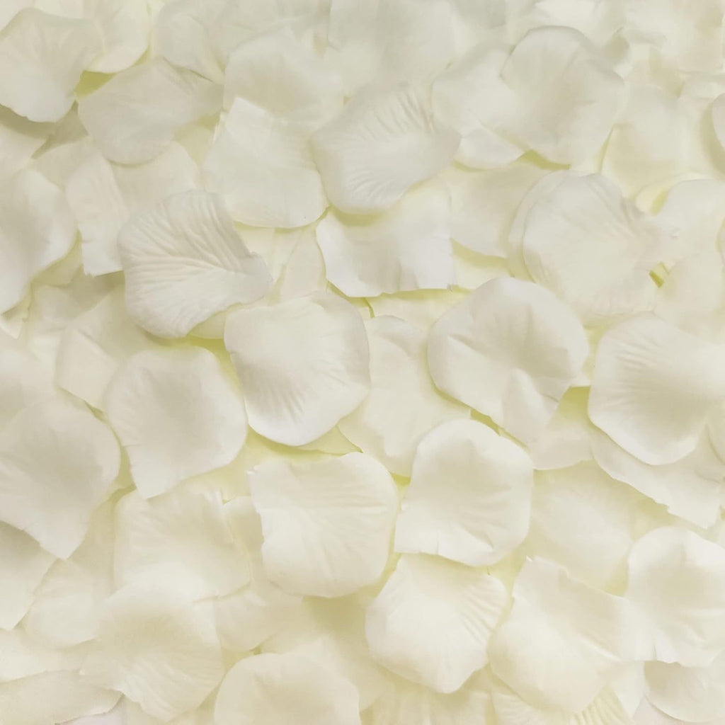 5000 Pcs Rose Petals Artificial Flower for Valentine's Wedding Decor Romantic Night Event Anniversary Shower Engagement Party Home Decorations, Ivory