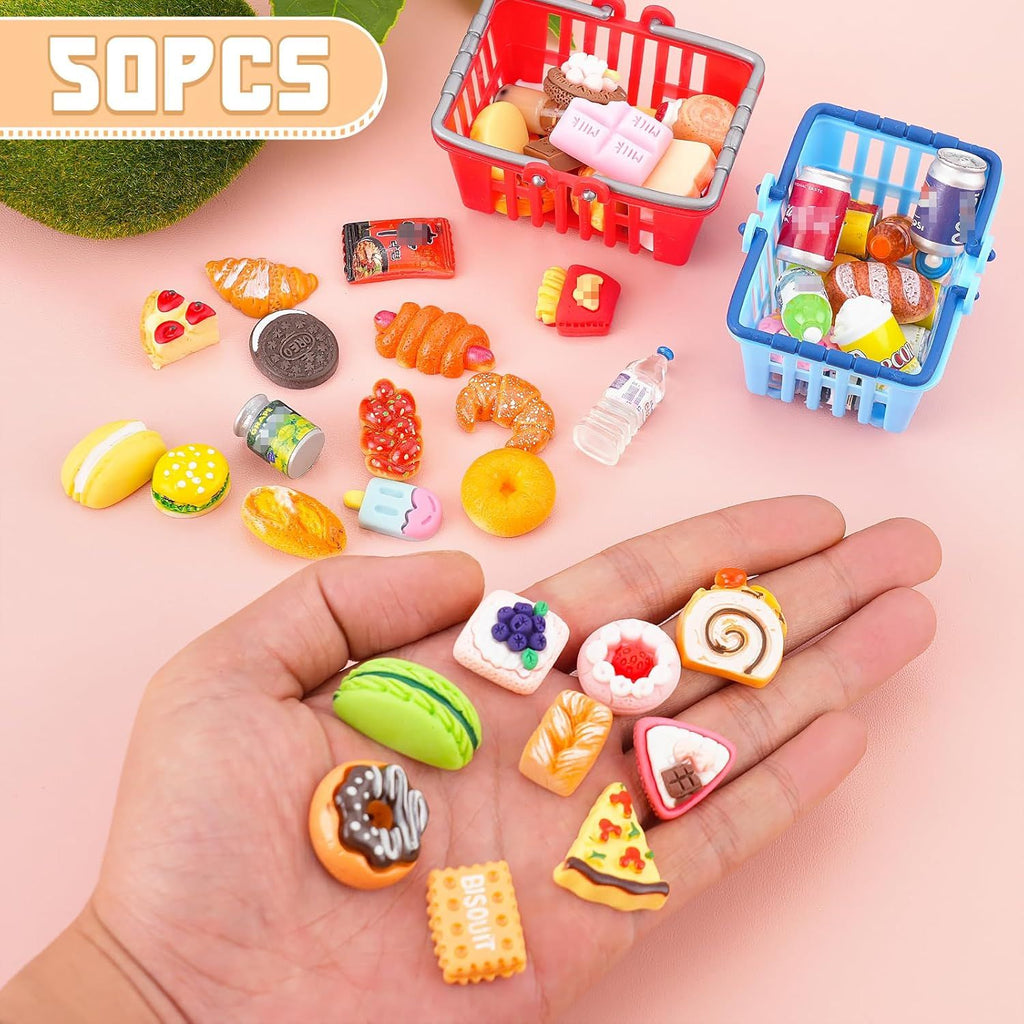 50Pcs Miniature Food Drinks Bottle Soda Pop Cans