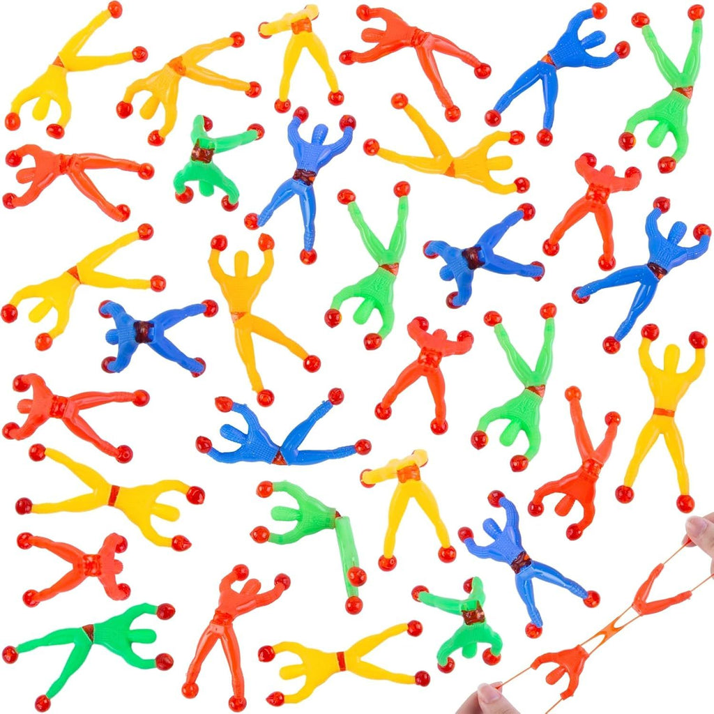 50PCS Stretchy Wall Climbers, Climbing Man Sticky Toy
