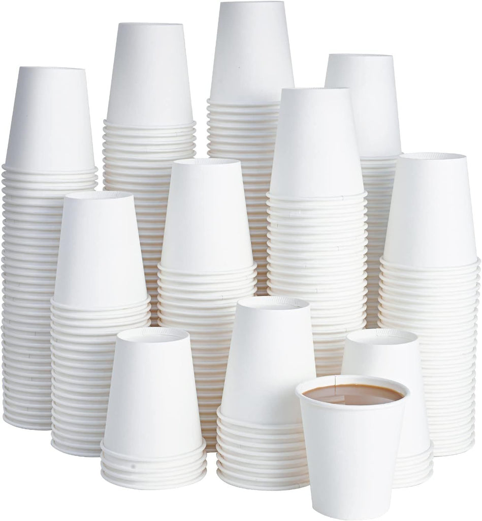 540 Pack 10 oz Disposable Paper Coffee Cup, Drinking Cups for Water, White Paper Hot Coffee Cups, Suitable for Party, Picnic, Travel, and Events