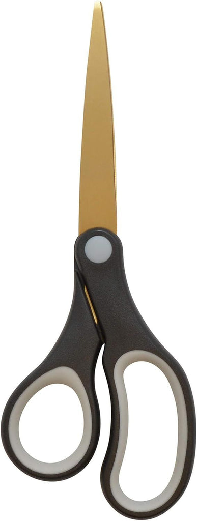 55847 8-Inch Titanium-Bonded Scissors For Office and Home, Black/Gold, 2 Pack