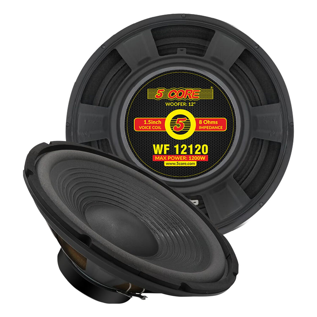 5Core 12 Inch DJ Subwoofer Speaker 1200W Peak 8Ohm Audio Replacement Sub woofer
