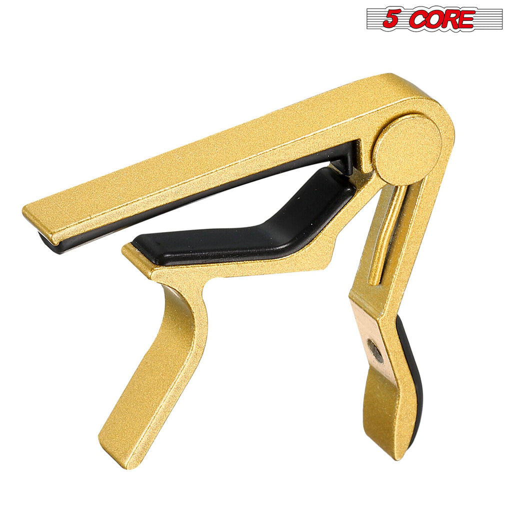 5CORE Capo Acoustic Electric Guitar 6 String Quick And Easy Adjustment Classic Clip - Banjo Mandolin Or Ukulele Capotraste Para Guitarra - CAPO BLUE 1Pc