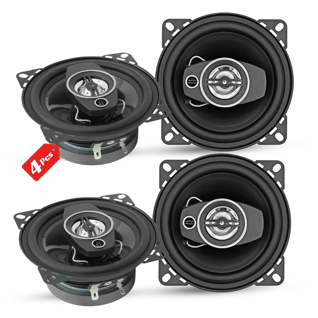 5Core Coaxial Car Door Speakers 4' 2Pair 250W 4Ohm 2 Way Woofer Audio w Tweeter