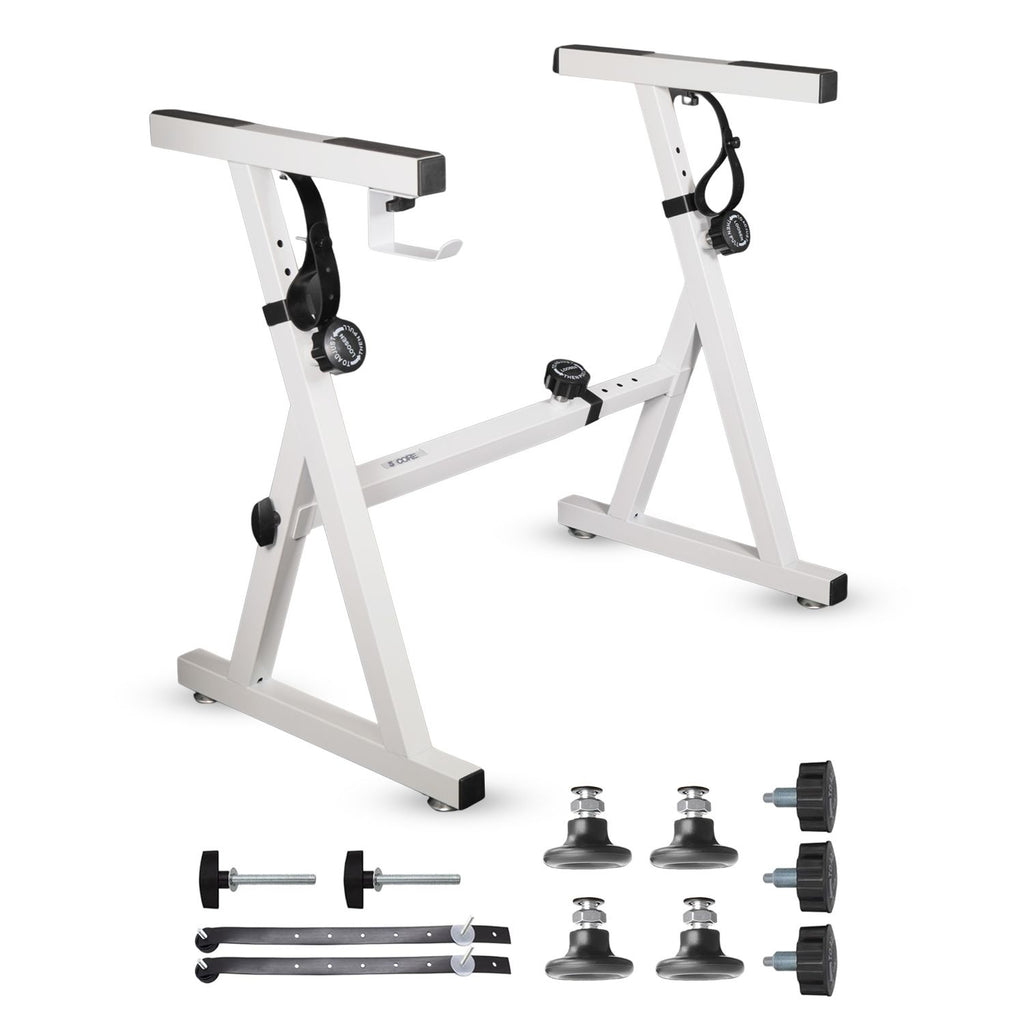 5Core Keyboard Stand Piano Riser Z Style Adjustable Height Width Music Stands for 54 - 88 Key Boards