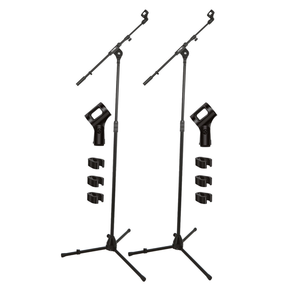 5Core Microphone Stand 1PC/2Pcs Floor Adjustable 82" w Telescoping Boom Arm