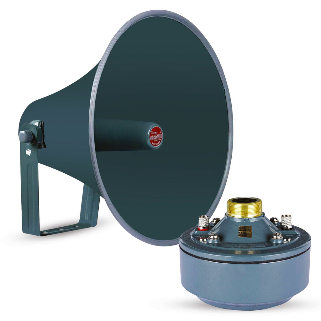 5Core PA Horn Speaker Set 2" Compression Driver Weatherproof Aluminum Body 18 TPI Thread