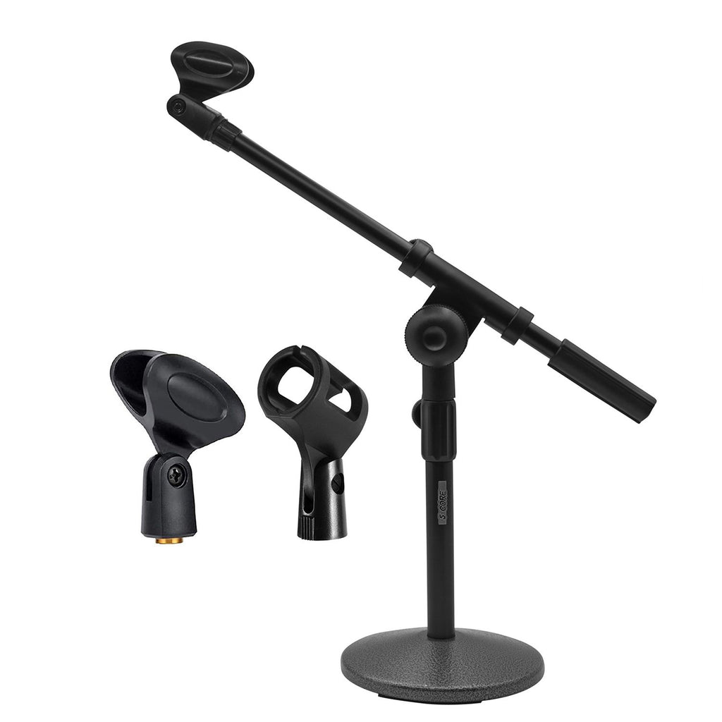 5Core Round Base Desktop Mic Stand Universal Desk Microphone Holder Table Top Stands