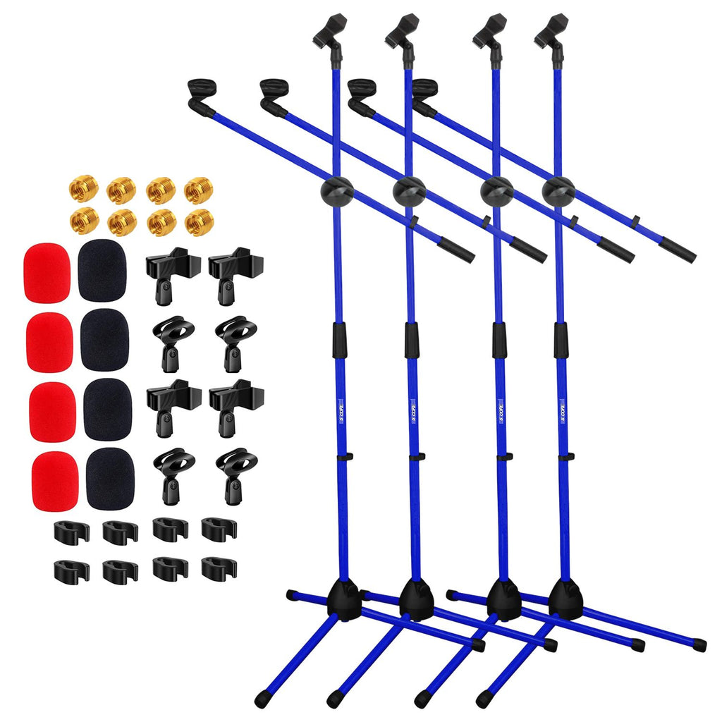 5Core Tripod 4Pcs Mic Stand Adjustable 76" Heavy Duty Floor Microphone Boom Arm