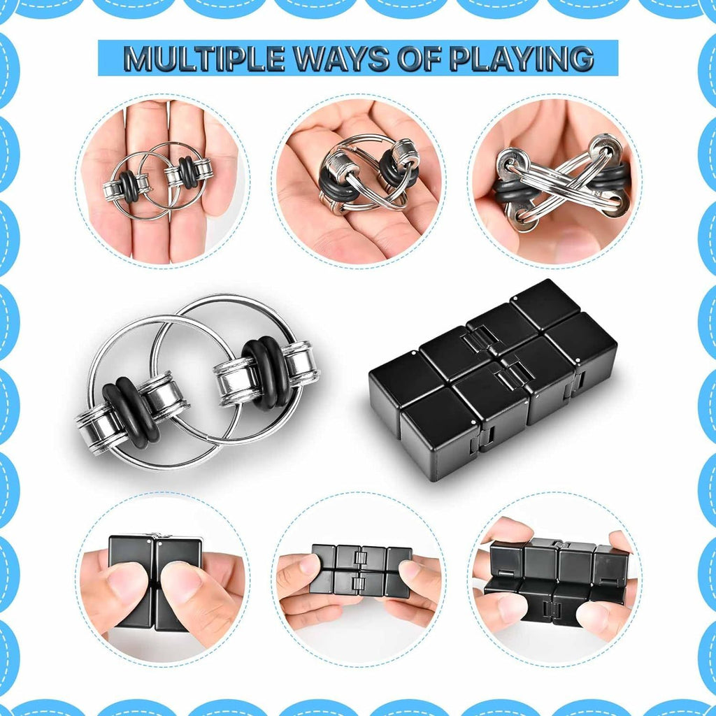 5PC Fidget Toys Adults Set Fidgets for Classroom Must Have Autism Sensory Pack Figette Cube